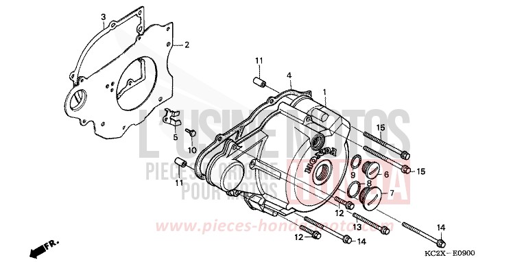 LEFT CRANKCASE COVER for CM125C BLACK (NH1) from 1999