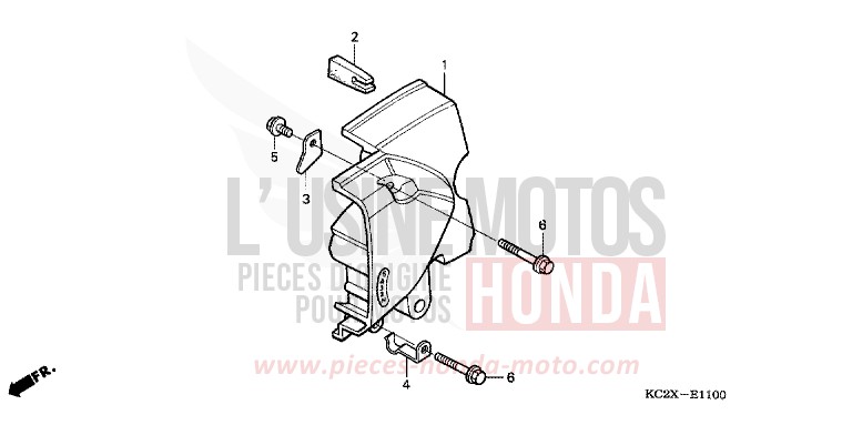LEFT REAR CRANKCASE COVER for CM125C BLACK (NH1) from 1999
