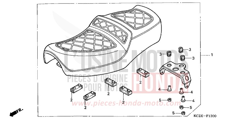 SEAT for CM125C BLACK (NH1) from 1999