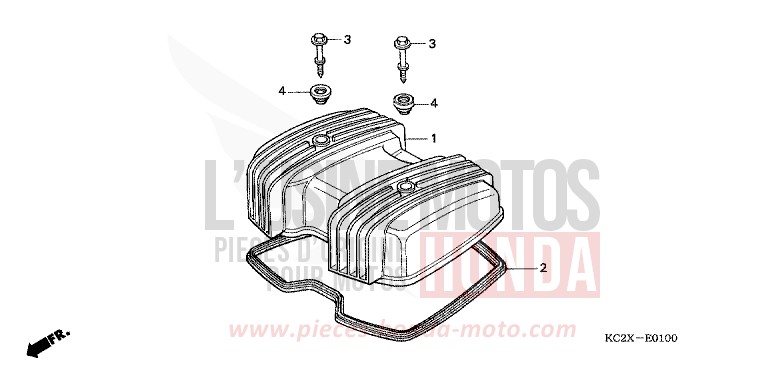 CYLINDER HEAD COVER for CM125C CANDY BOURGOGNE RED-U (R107) from 1999