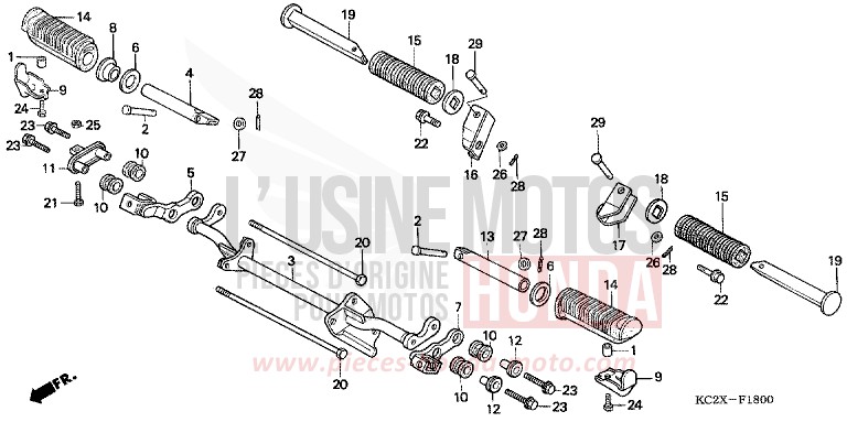 STEP for CM125C CANDY BOURGOGNE RED-U (R107) from 1999