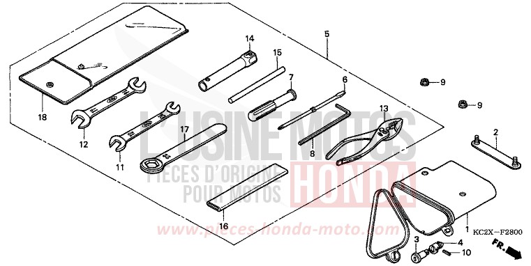 TOOLS for CM125C CANDY BOURGOGNE RED-U (R107) from 1999