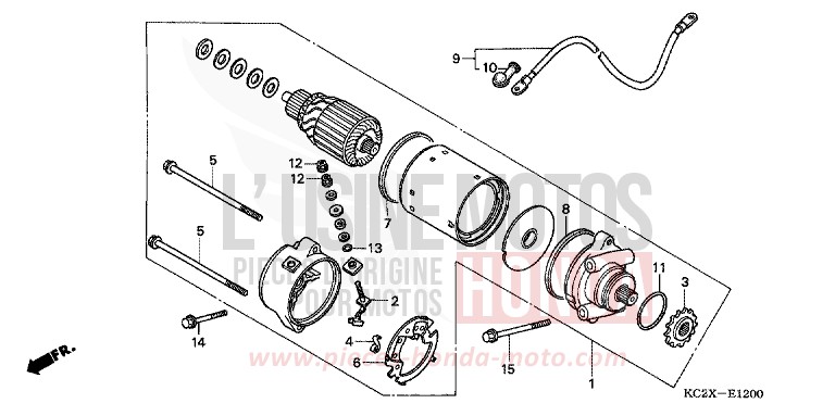 STARTING MOTOR for CM125C PEARL ATLANTIS BLUE (B142) from 1999