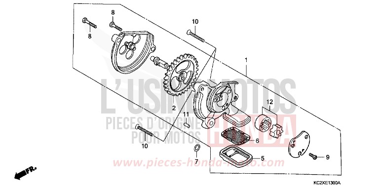 OIL PUMP for CM125C PEARL ATLANTIS BLUE (B142) from 1999