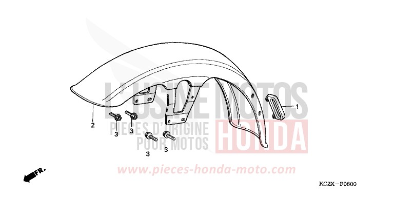 FRONT FENDER for CM125C PEARL ATLANTIS BLUE (B142) from 1999