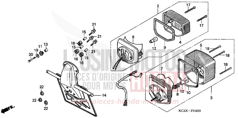 TAILLIGHT for CM125C PEARL ATLANTIS BLUE (B142) from 1999