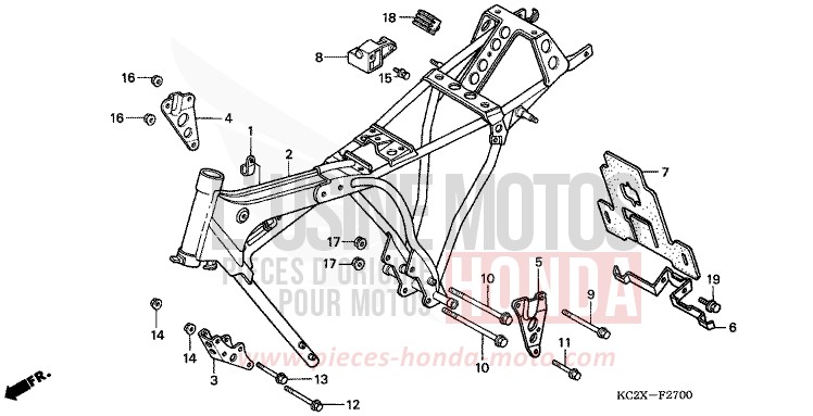 FRAME BODY for CM125C PEARL ATLANTIS BLUE (B142) from 1999
