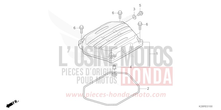 CYLINDER HEAD COVER for CRF125F EXTREME RED (R292) from 2025