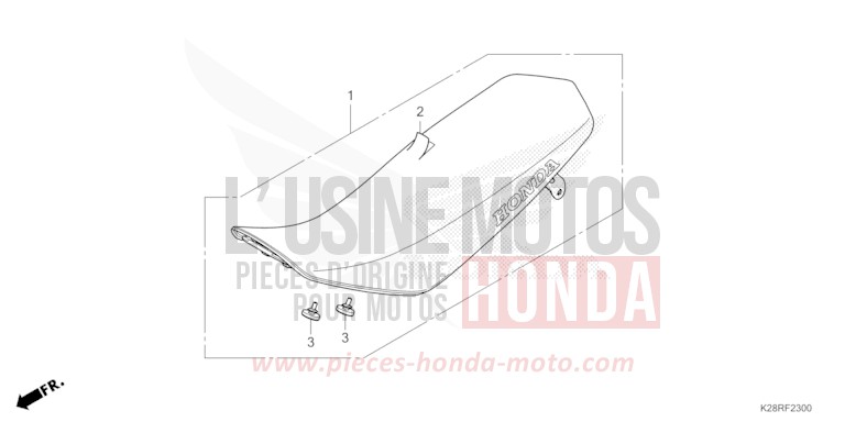 SEAT for CRF125F EXTREME RED (R292) from 2025