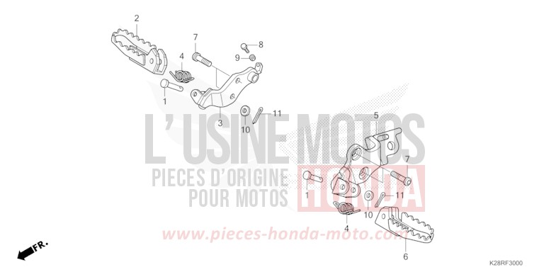 STEP for CRF125F EXTREME RED (R292) from 2025