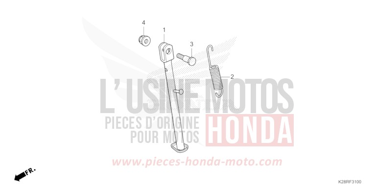 SIDE STAND for CRF125F EXTREME RED (R292) from 2025