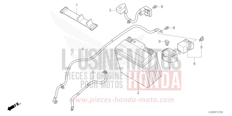 BATTERY for CRF125F EXTREME RED (R292) from 2025