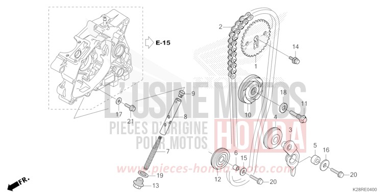 CAM CHAIN/TENSIONER for CRF125FB EXTREME RED (R292) from 2025