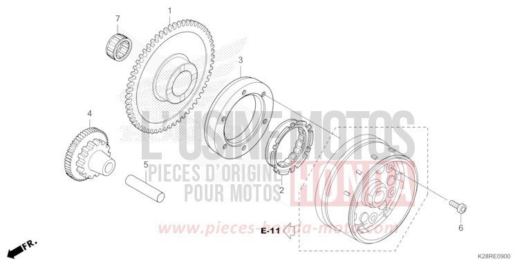 STARTING CLUTCH for CRF125FB EXTREME RED (R292) from 2025