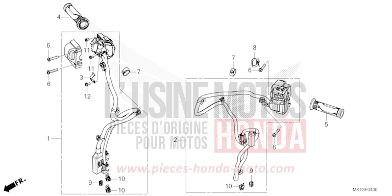 HANDLE SWITCH for ADV750 MAT BETA SILVER METALLIC (NHC08) from 2021