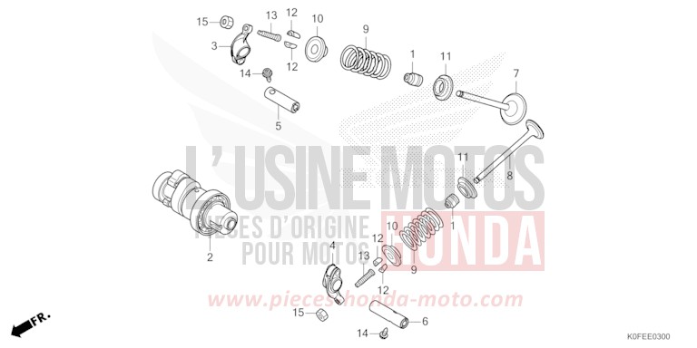 CAMSHAFT/VALVE for Monkey PEARL NEBULA RED (R376X) from 2022