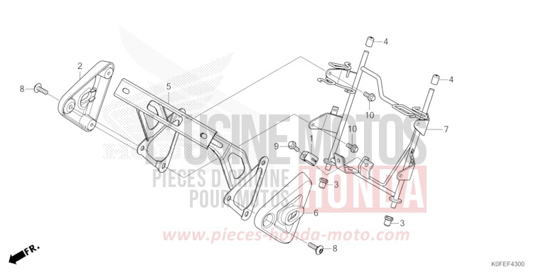 HEADLIGHT BRACKET for Z125MA PEARL NEBULA RED (R376X) from 2022