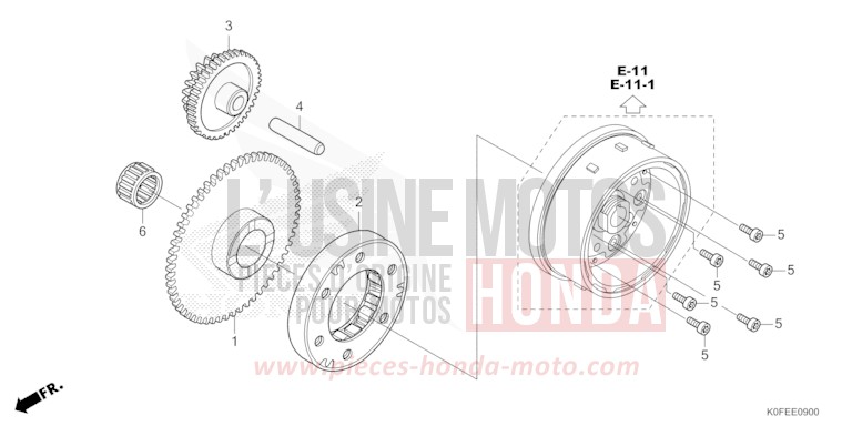 STARTING CLUTCH for Z125MA PEARL SHINING BLACK (NHB98E) from 2022