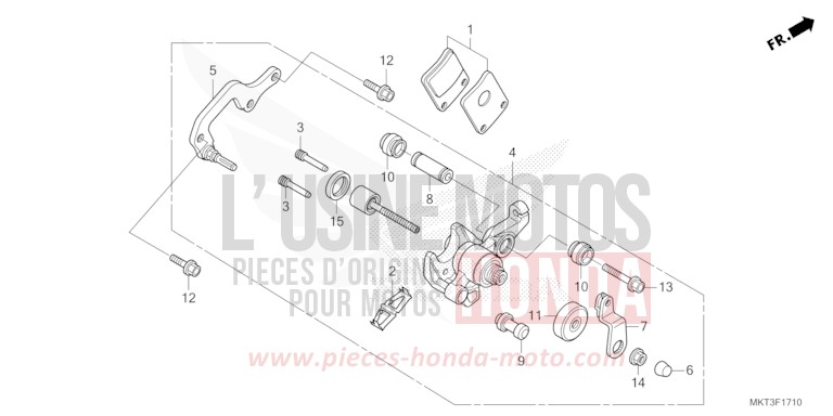 PARKING BRAKE CALIPER for ADV750 MAT BETA SILVER METALLIC (NHC08) from 2021