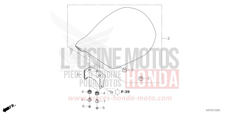 SEAT for Monkey PEARL SHINING BLACK (NHB98E) from 2022