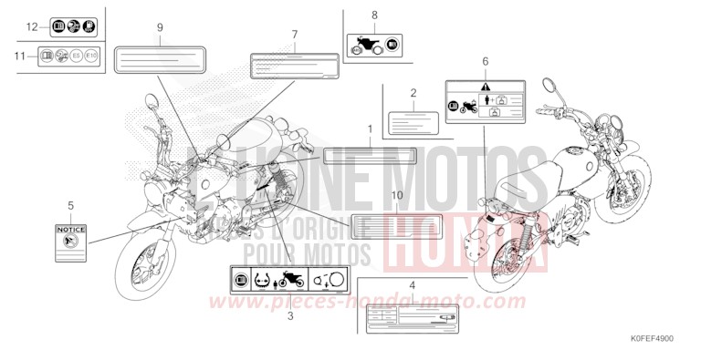 CAUTION LABEL for Z125MA PEARL SHINING BLACK (NHB98E) from 2022