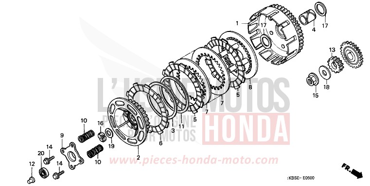 CLUTCH for NSR125R BLACK (NH1) from 2001