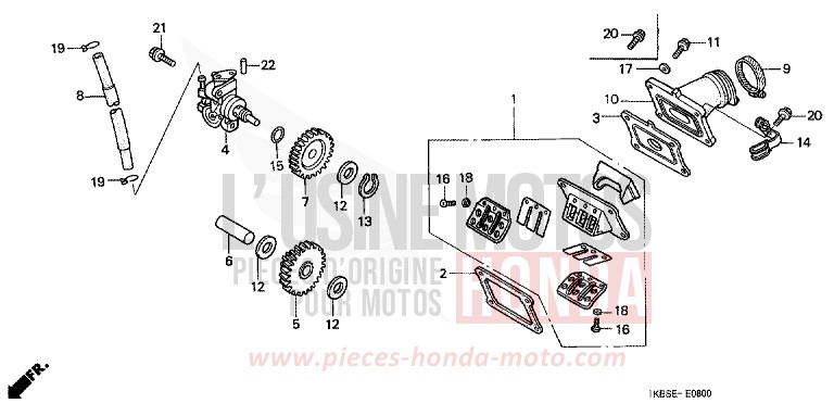 OIL PUMP/REED VALVE for NSR125R BLACK (NH1) from 2001