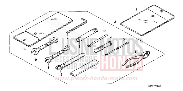 TOOLS for NSR125R BLACK (NH1) from 2001