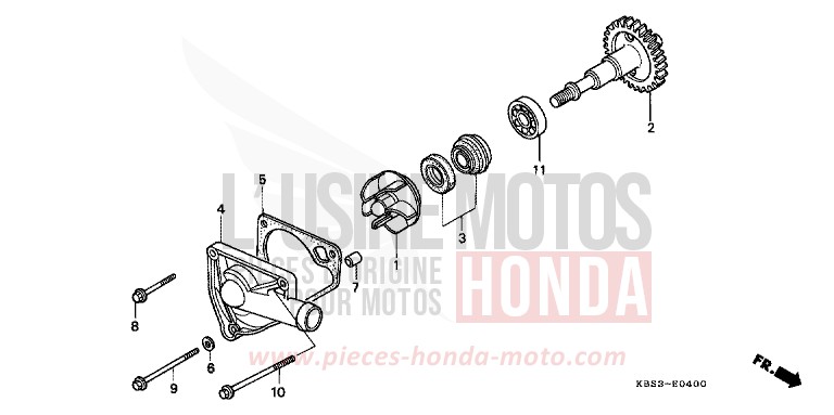 WATER PUMP for NSR125R SPARKLING RED (R127) from 2001