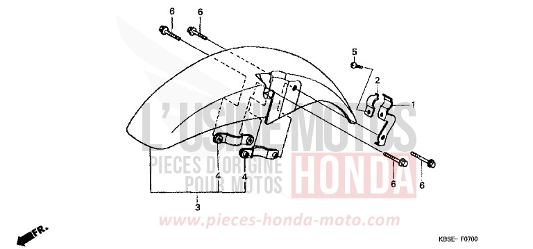 FRONT FENDER for NSR125R SPARKLING RED (R127) from 2001