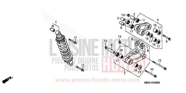 REAR CUSHION for NSR125R BLACK (NH1D) from 2000