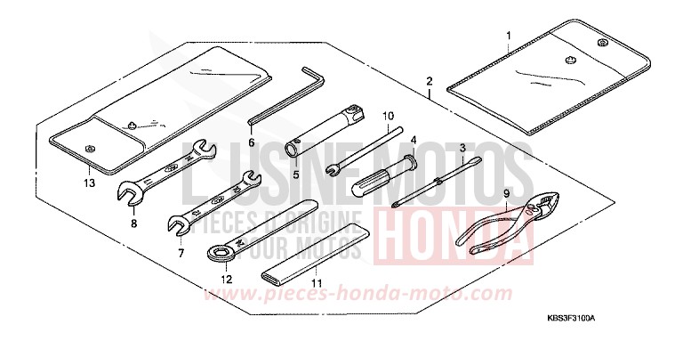 TOOLS for NSR125R BLACK (NH1D) from 2000