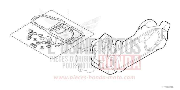 GASKET KIT B for WW125 PEARL JUPITER GRAY (NHC60) from 2023