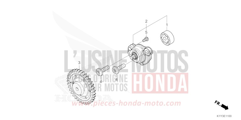 OIL PUMP for WW125 MAT GALAXY BLACK METALLIC (NHA76) from 2023