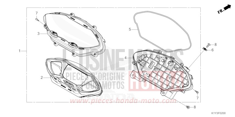METER for WW125 MAT GALAXY BLACK METALLIC (NHA76) from 2023