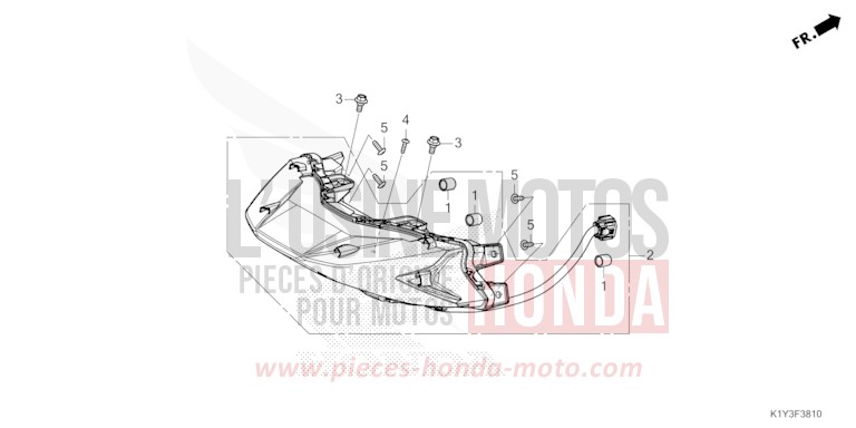 REAR COMBINATION LIGHT for WW125 MAT SUIT BLUE METALLIC (PB434) from 2023