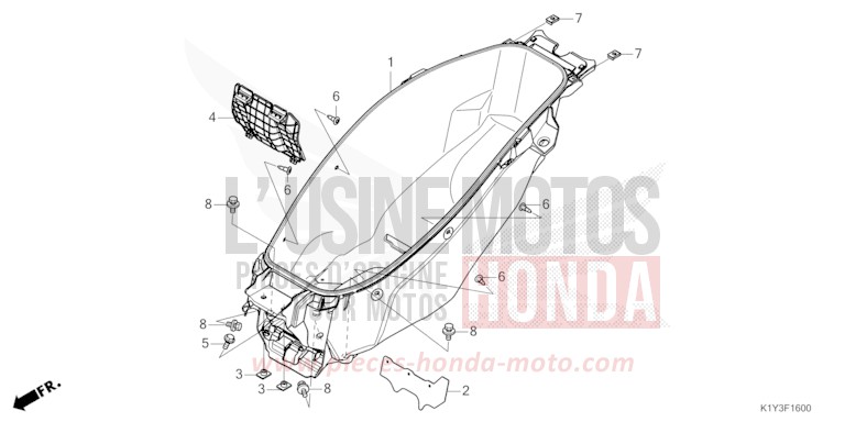 LUGGAGE BOX for WW125 PEARL JASMINE WHITE (NHB35) from 2023