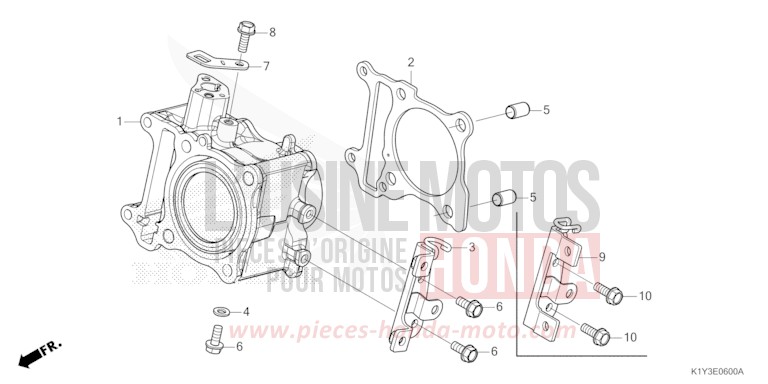 CYLINDER for WW125 PEARL JUPITER GRAY (NHC60) from 2023