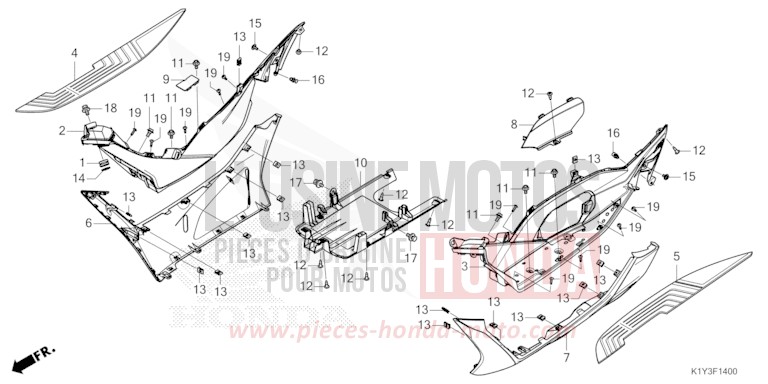 FLOOR STEP for WW125 PEARL JUPITER GRAY (NHC60) from 2023