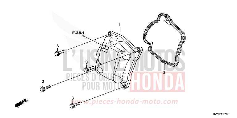 CYLINDER HEAD COVER (WW125EX2C/EX2D/EX2E/D) for WW125 PEARL NIGHTSTAR BLACK (NHA84) from 2013