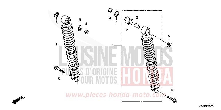 REAR CUSHION for WW125 PEARL SIENA RED (R320) from 2013