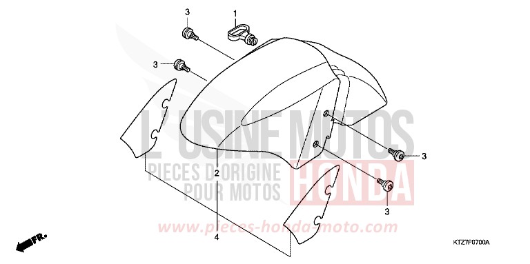 FRONT FENDER for PS125i INTERSTELLAR BLACK METALLIC (NHA12) from 2006