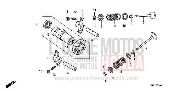 CAMSHAFT/VALVE for PS125i MAX SILVER METALLIC (NH129) from 2006