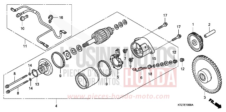 STARTING MOTOR for PS125i MAX SILVER METALLIC (NH129) from 2006