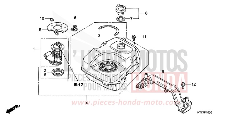 FUEL TANK for PS125i PEARL EFECT GREEN (G176) from 2006