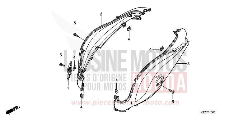 BODY COVER for PS125i MAX SILVER METALLIC (NH129) from 2007