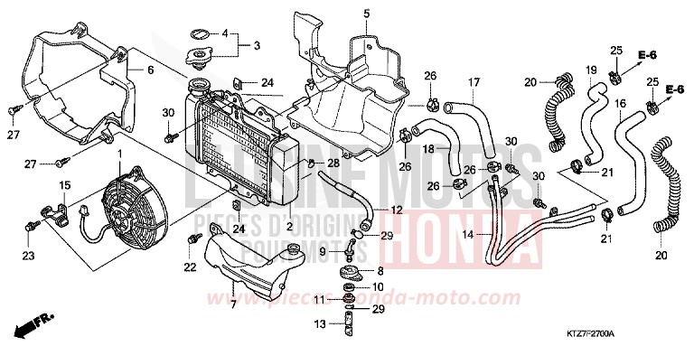 RADIATOR for PS125i MAX SILVER METALLIC (NH129) from 2007