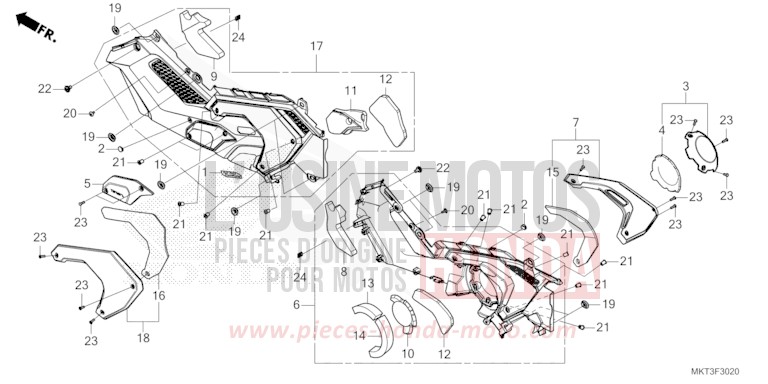 STEP PANEL for ADV750 GRAND PRIX RED (R380) from 2021