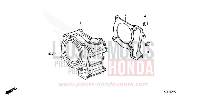 CYLINDER for PS125i PEARL SIENA RED (R320) from 2008
