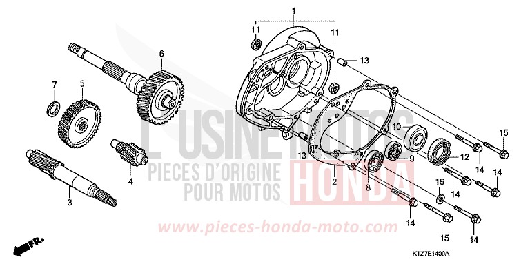 TRANSMISSION for PS125i PEARL SIENA RED (R320) from 2008
